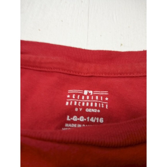 Women’s Large Angels Mike Trout T-Shirt MLB Anaheim Los Angeles Baseball Long Sl - Picture 4 of 5